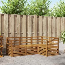 Set divani 4 pcs Naturale Legno di Acacia Massello