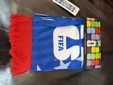 USA FIFA Officially Licensed Fan Scarf - Blue with White Red Accets Fringe
