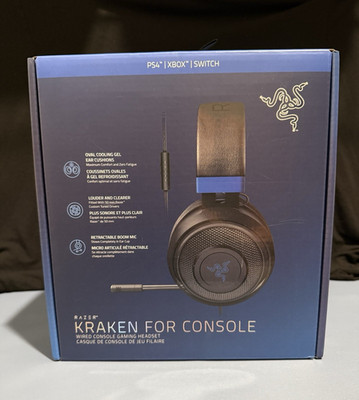 Razer Kraken for Console Wired Headset 3.5mm Black/Blue Boom Mic Switch