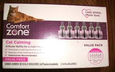 NEW Comfort Zone - Multi Pack Cat Calming Diffuser 30-day Refills, 6 Pack, NIB