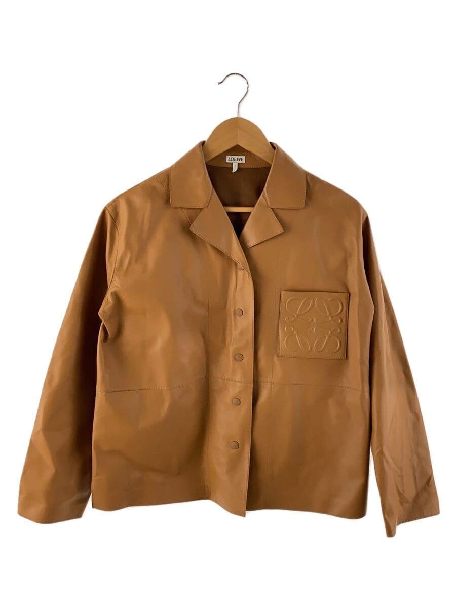 LOEWE leather jacket blouson 32 Camel plain S359Y31L03 Used | eBay