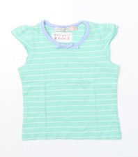 Girls UK Size 12 Months Indigo Green Basic T-Shirt