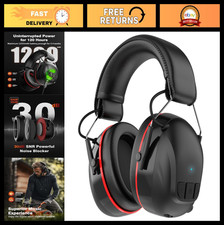 Bluetooth Hearing Protection Headphones, 120H Battery, 30dB Noise Reduction, Ste