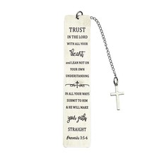 Christian Bookmark Gifts for Women Girls Boys, Inspirational Religious Silver