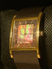 Image of BERING ROSE GOLD PLATED 24MM Sapphire Iridescent Watch NEW UNWORN 275$ MSRP
