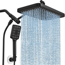 Rain Shower Head with Handheld Spray Combo Set, Adjustable 12" Rainfall Dual Sho