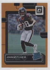 2022 Panini Donruss Optic Rated Rookie Orange Prizm 33/199 John Metchie III v9t