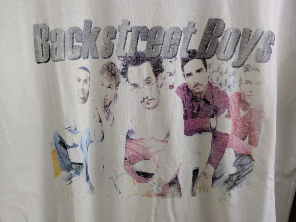 Backstreet Boys BSB boy band group Women's tshirt tee top size XS (fits 8-12)