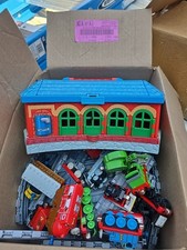 Thomas The Train Station Storage House Track Engines Cars Puzzle Large Lot