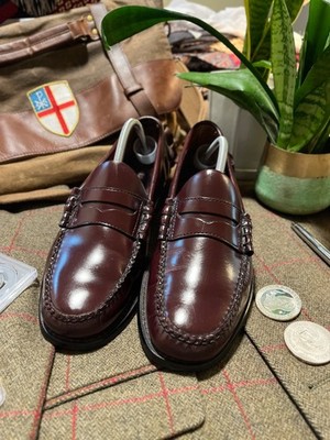 LL Bean Cordovan/Oxblood Penny Loafers, 189037, Size 10 D Made in El Salvador