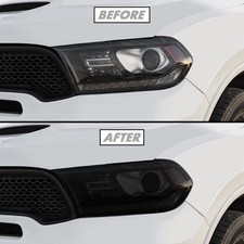 For 2011-2020 Dodge Durango Headlight Smoke Precut Vinyl Tint Overlays