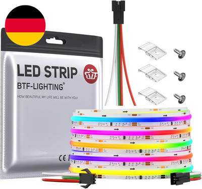 BTF-LIGHTING FCOB SPI COB RGB Flexible Hohe Dichte Led-Streifen WS2811 IC LED St