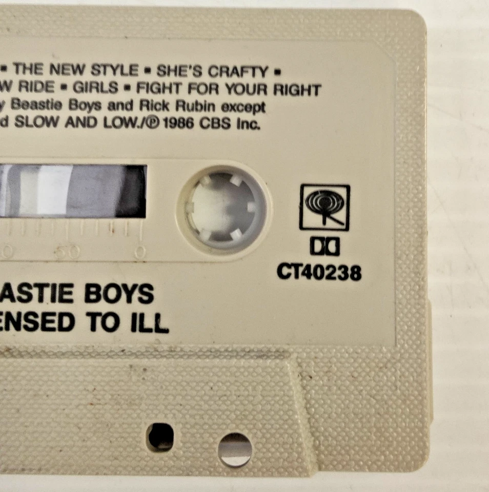 Beastie Boys Licensed To ILL 1986 Cassette Tape CBS Original Vintage Rap Hip Hop - Image 4 of 4