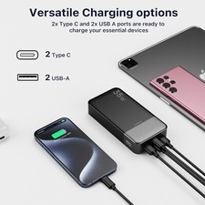 Power Bank 20000mAh Charging Portable External External Battery For Cell Phone