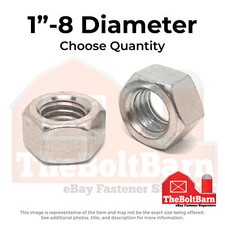 1"-8 Stainless Steel Finished Hex Nuts Choose Qty 