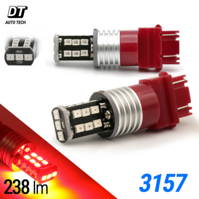 4* LED Brake Stop Tail Light Bulbs 3157 3057 Red For Chevy - Foto 7