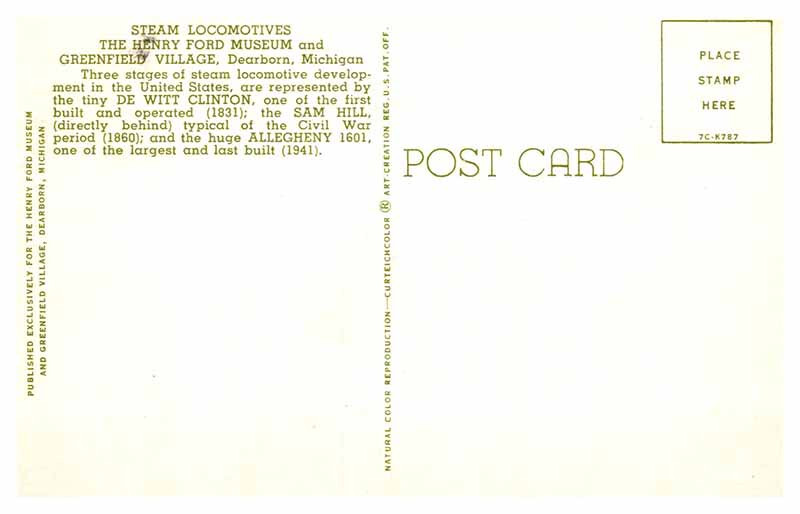 Postcard TRAIN SCENE Dearborn Michigan MI 10/19 AQ1851 eBay