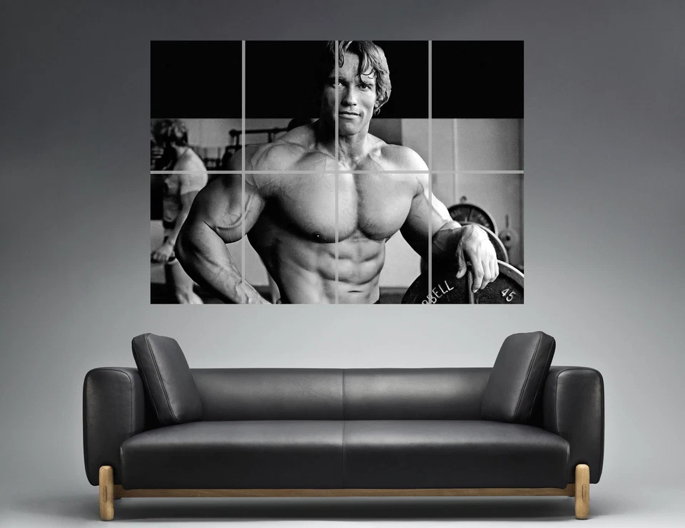 Arnold Schwarzenegger Conquer Bodybuilding Wall Art Poster Grand format A0 ref05