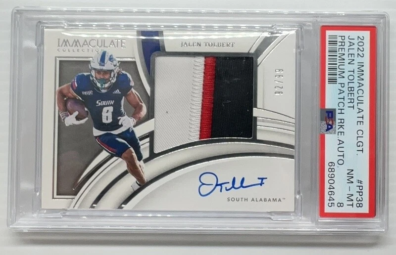 Jalen Tolbert Panini Immaculate Collection Collegiate Premium Patches Rookie Autographs #PP38 Base
