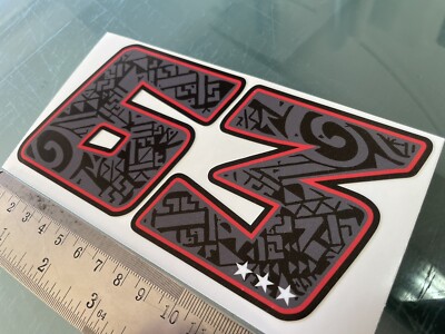 Francesco Bagnaia Number 63 Sticker / Decal - 150mm x 75mm - NEW 2025