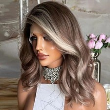 Highlight Brown Body Wave Wigs Human Hair 4X4 Lace Front Wig For Women