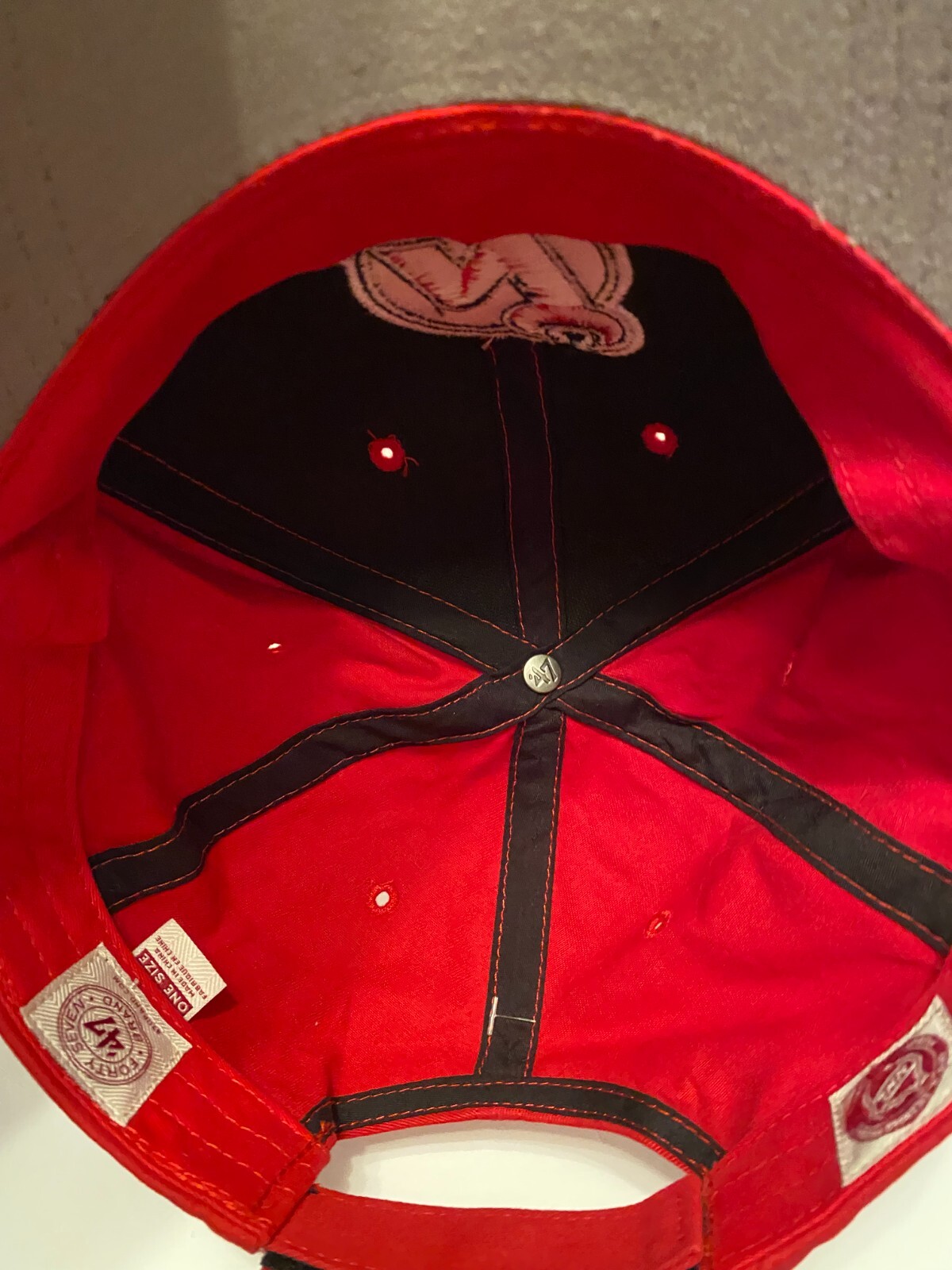 New Jersey Devils Red Adjustable Hat Embroidered … - image 9