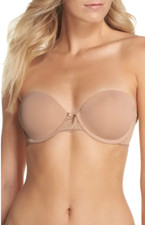 b.tempt'd by Wacoal Modern Method Strapless Picot-Trimmed Bra Beige 36C 6068