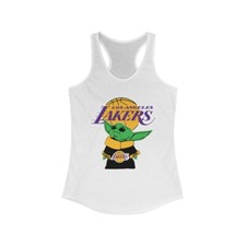 Baby Yoda-Los Angeles Lakers Racerback Tank Top Shirt-Star Wars-The Mandalorian