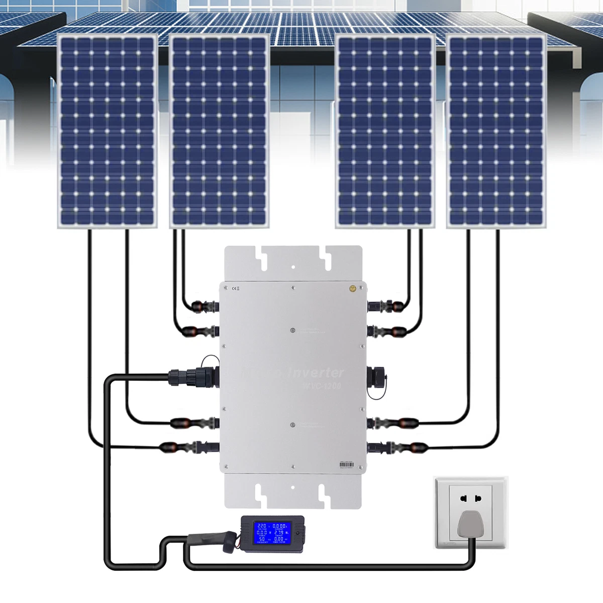 Micro inverter outlet solar panels