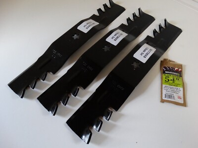 MaxPower 561738XB 3 Blade Commercial Mulching Set for 54'' Cut Craftsman Husqv...