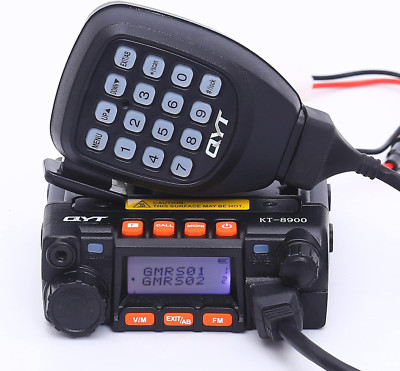 KT-8900 Mini Car GMRS Radio Mobile Transceiver 20 Watt Dual Band Receiver Dual S