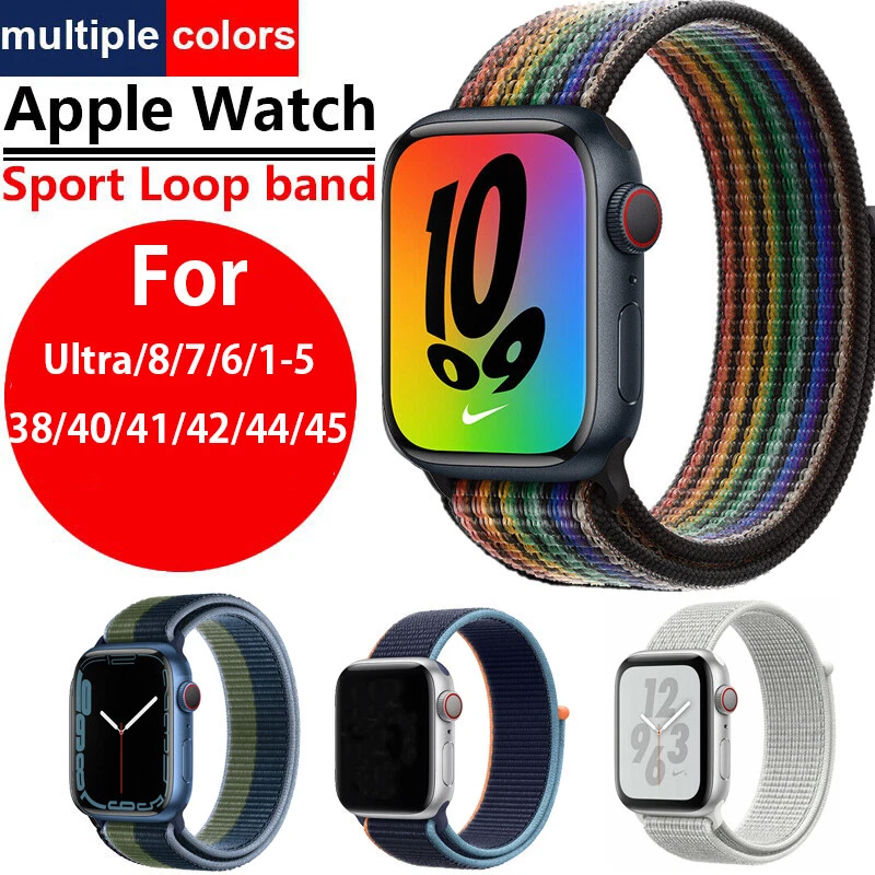 Woven Nylon Sport Loop Band For Apple Watch Ultra 9 8 7 6 5 4 SE 40/44/45/49mm  | eBay