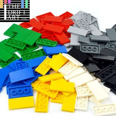 50pcs Ceramic Flat Tile 2x4 87079 Building Blocks Bricks Toy DIY - Many colors