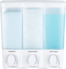 Products 72350 Clear Choice 3-Chamber Shower Dispenser, White