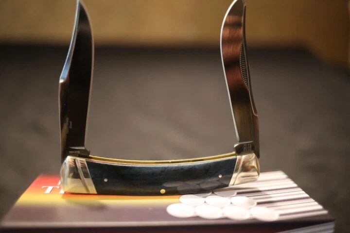 Navaja de Bolsillo Plegable Rough Rider #1775 Grande Alce Negra Titanio en Caja Foto 4 de 4