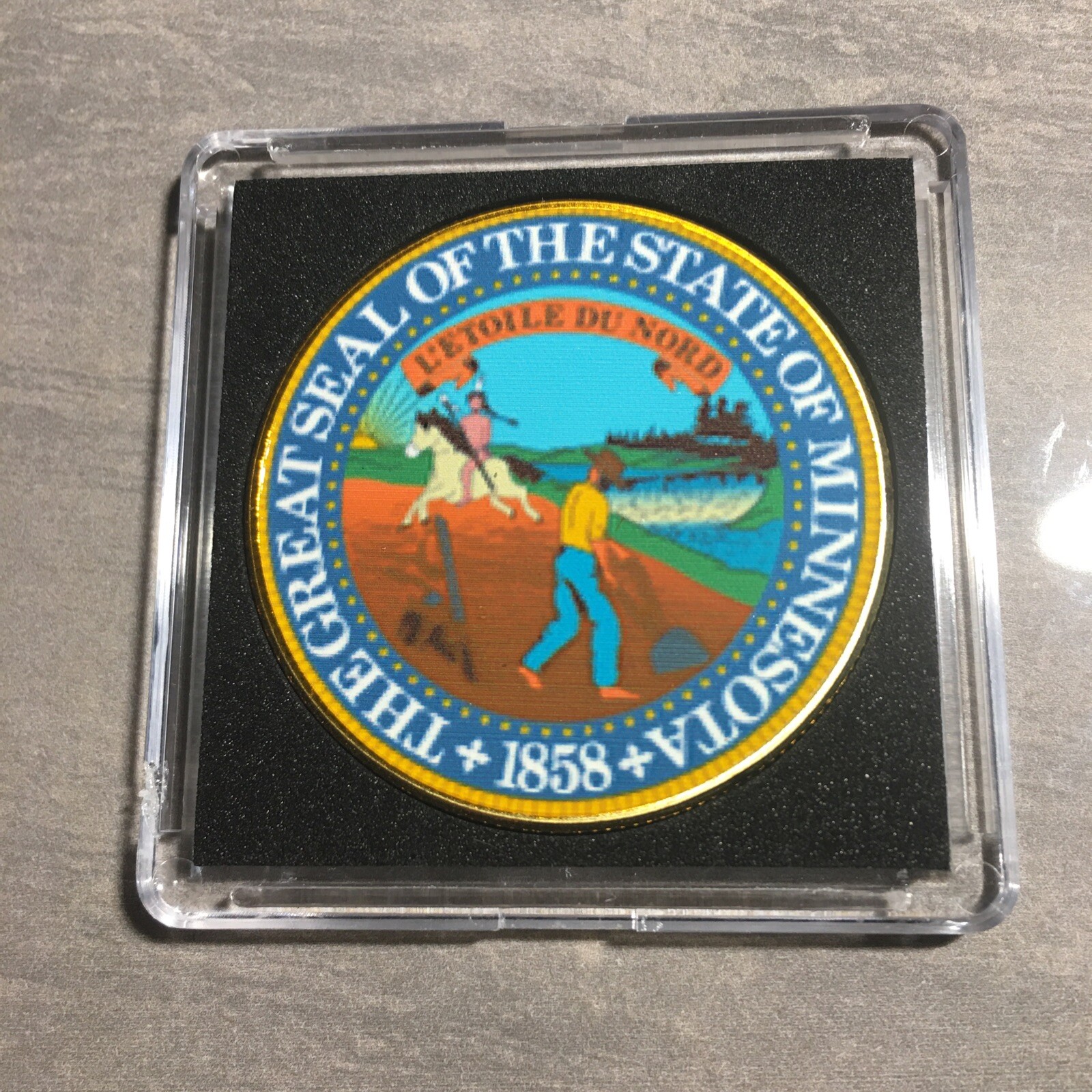 Great State of MINNESOTA State Seal Colorized Collectible Challenge
