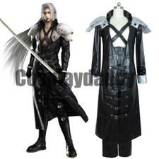 Crisis Core: Final Fantasy VII FF7 Sephiroth Outfit Halloween Cosplay Costume