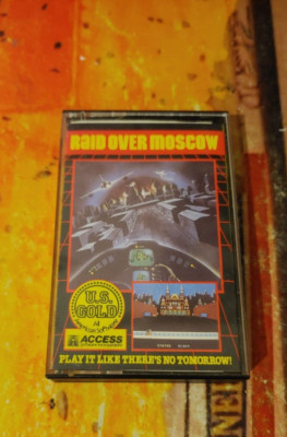 Raid over Moscow (US Gold 1985) Commodore C64 (Tape, Manual, Box) works 8-bit