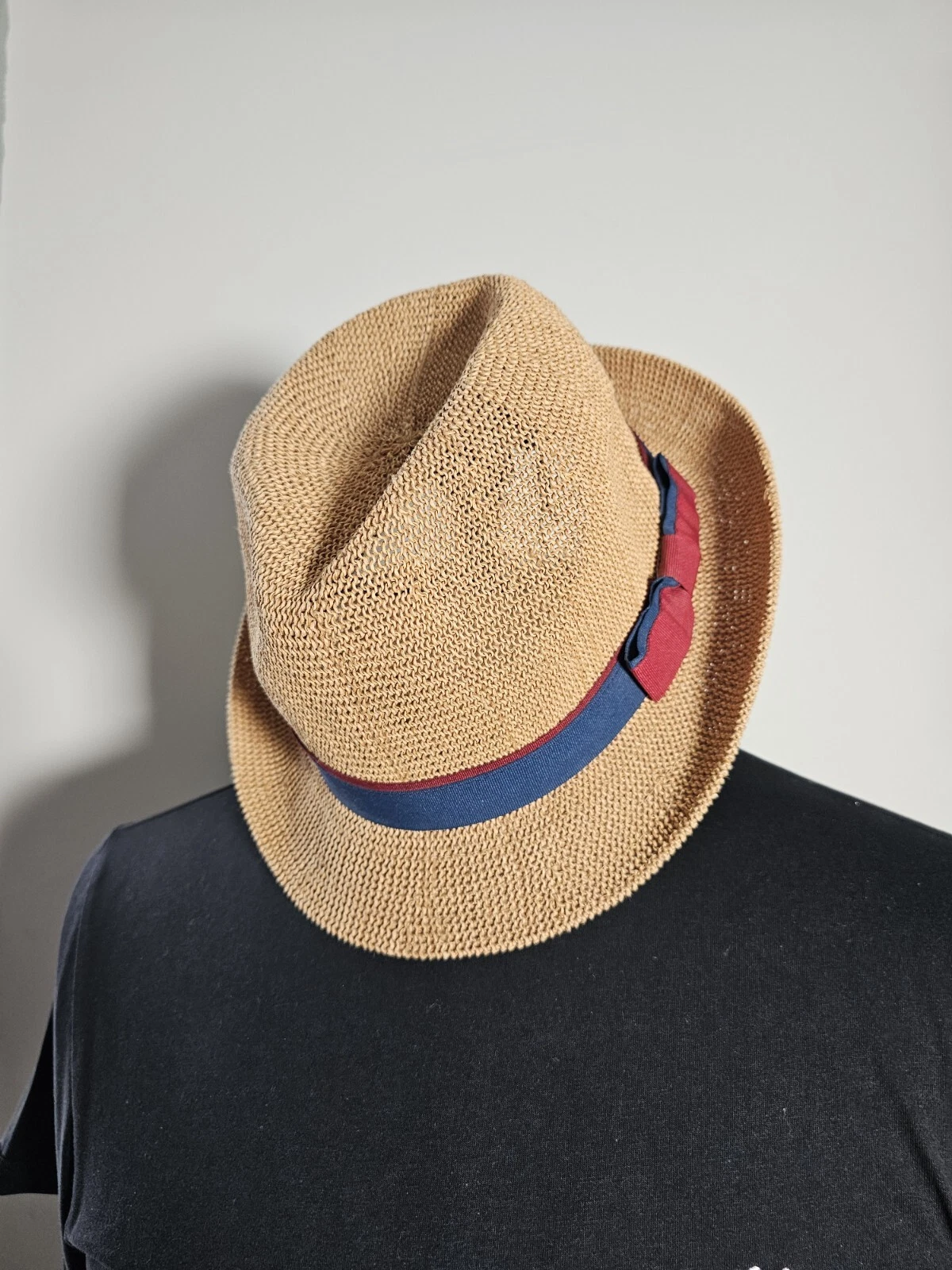 'WOOD' Fedora Hat 100% Paper Mesh Holiday Beach One Size Mens