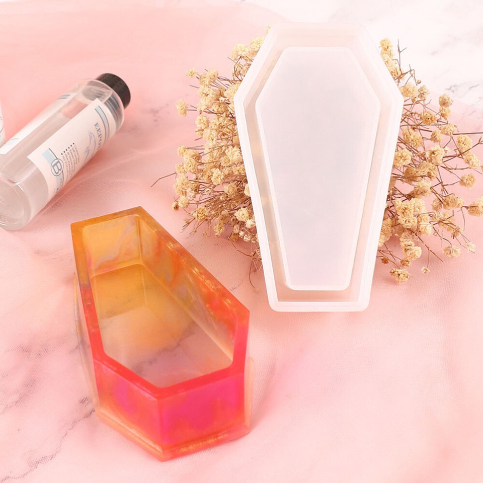 Jewelry Holder Stand Halloween Creative Gift Epoxy Coffin Mold eBay