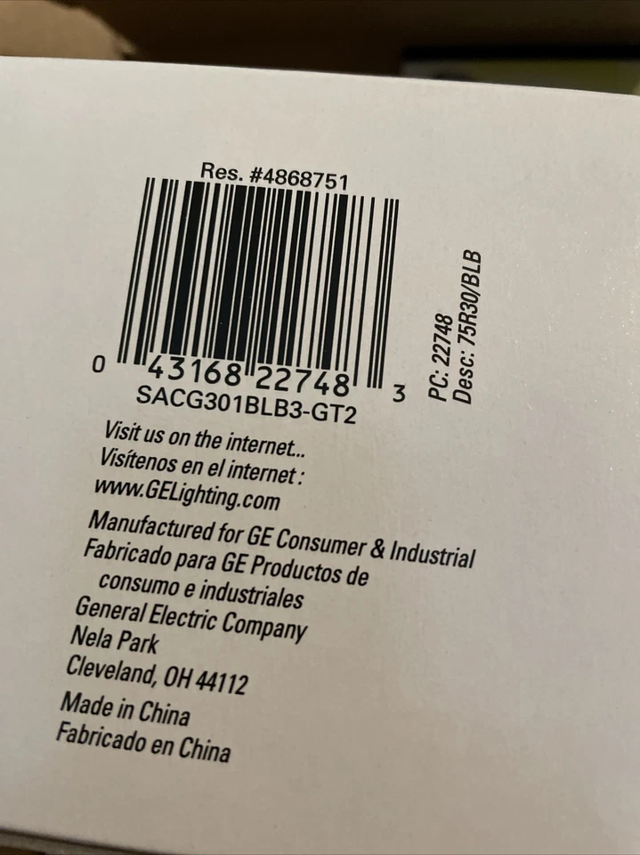 Black Light Bulbs 6 count (1 case) NEW NIB GE 75 watt R30 120 volt - Image 3 of 4