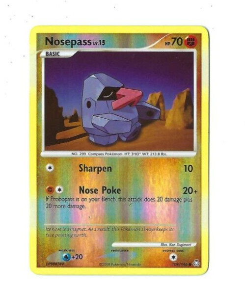 2008 Pokemon TCG #109/146 Nosepass Legends Awakened Reverse Holo