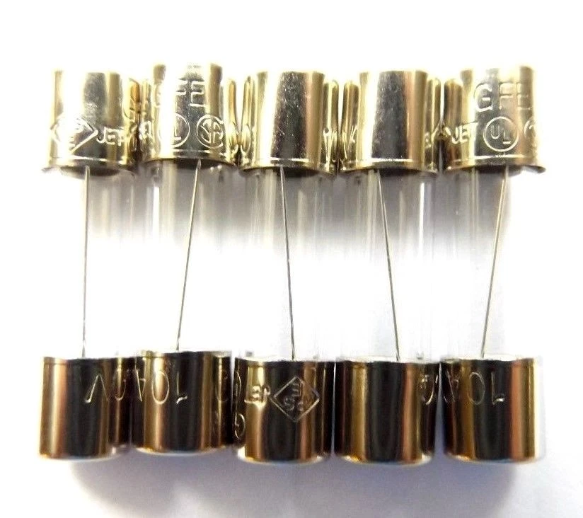 CONQUER FUSE 10A 20MM Quick Blow Fast F10a L 250v Glass x5 pcs