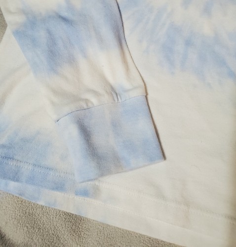 Gap Kids Teen Boxy 100% Organic Cotton Blue/White Tie-Dye Tshirt Size M - Picture 2 of 4