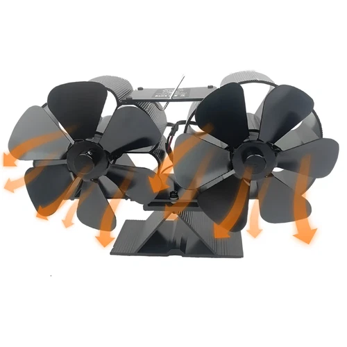 12 Blade Fireplace Fan Wood Stove Fan for Wood Burning Stove,Heat Powered Stove - Picture 14 of 17