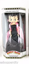 Betty Boop Black Glamour Dress  Doll 12"  Figure New Vintage Y2K Antique 2000's