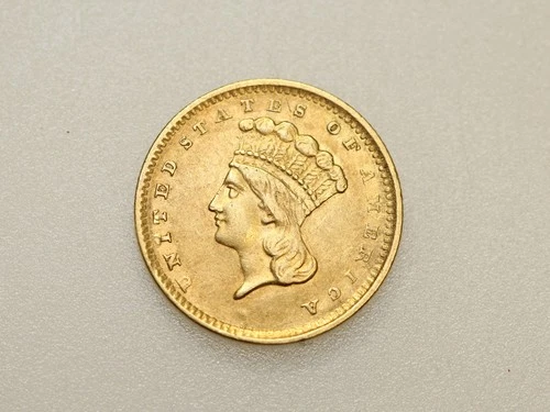 1856 $1 INDIAN PRINCESS HEAD GOLD COIN