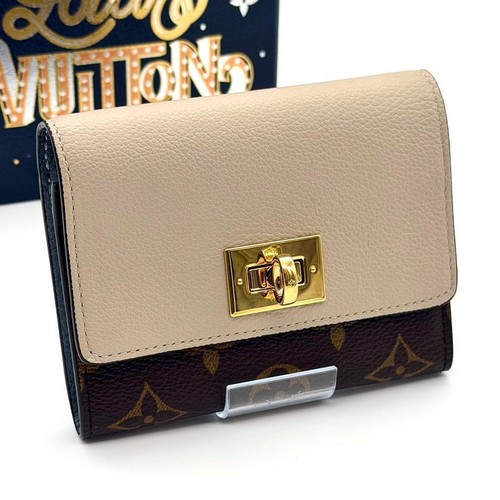 Louis Vuitton Monogram Victorine Turn Lock Folding Wallet