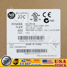 Allen-Bradley PowerFlex 400 18.5 kW 25 HP AC Drive 22C-D038A103 US Free Tax
