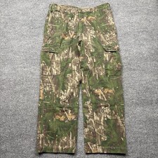 Vintage Mossy Oak Pants Mens Lrg Camo Shadow Leaf Haas Cargo Hunting Grunge 90s